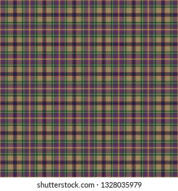 Oregon's Tartan. Seamless pattern for tartan of U.S. state Oregon for fabric, kilts, skirts, plaids. Frequent, small weaving. 