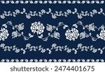 Oreintal Flora Damask Seamless pattern  embroidery, Indian style.  art ornament print.Design for carpet, cover.wallpaper, wrapping, fabric, clothing	