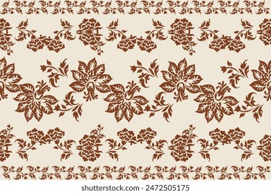 Oriental Flora Damask Nahtlose Muster Stickerei, indischer Stil. Kunst Ornament Print.Design für Teppich, Cover.Bildschirmhintergrund, Verpackung, Stoff, Kleidung	