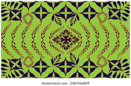 Oreintal Flora Damask Seamless pattern  embroidery, Indian style.  art ornament print.Design for carpet, cover.wallpaper, wrapping, fabric, clothing