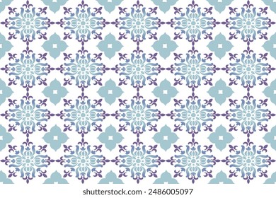 Oreintal Flora Damask Seamless pattern  embroidery, Indian style.  art ornament print.Design for carpet, cover.wallpaper, wrapping, fabric, clothing