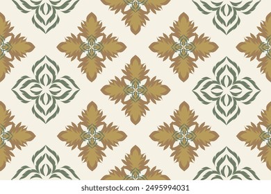 Oreintal Flora Damask Seamless pattern  embroidery, Indian style.  art ornament print.Design for carpet, cover.wallpaper, wrapping, fabric, clothing