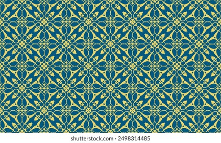 Oreintal Flora Damask Seamless pattern  embroidery, Indian style.  art ornament print.Design for carpet, cover.wallpaper, wrapping, fabric, clothing