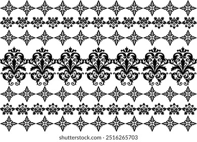 Oreintal Flora Damask Seamless pattern  embroidery, Indian style.  art ornament print.Design for carpet, cover,wallpaper, wrapping, fabric, clothing
