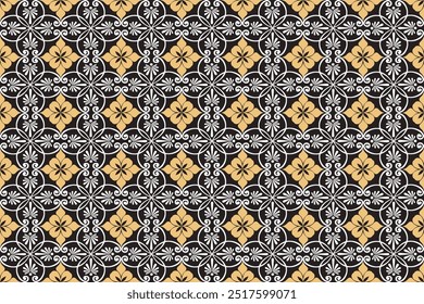 Oreintal Flora Damask Seamless pattern  embroidery, Indian style.  art ornament print.Design for carpet, cover,wallpaper, wrapping, fabric, clothing