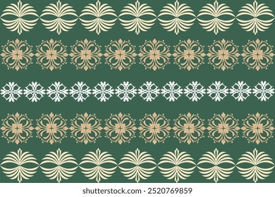 Oreintal Flora Damask Seamless pattern  embroidery, Indian style.  art ornament print.Design for carpet, cover,wallpaper, wrapping, fabric, clothing