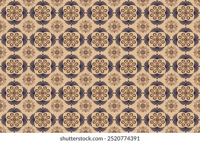 Oreintal Flora Damask Seamless pattern  embroidery, Indian style.  art ornament print.Design for carpet, cover,wallpaper, wrapping, fabric, clothing