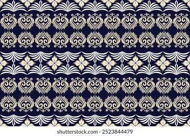 Oreintal Flora Damask Seamless pattern  embroidery, Indian style.  art ornament print.Design for carpet, cover,wallpaper, wrapping, fabric, clothing 