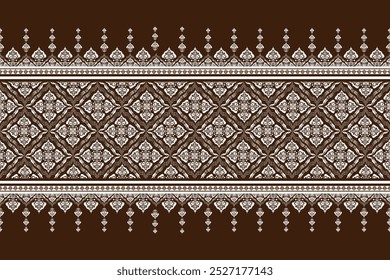 Oreintal Flora Damast Nahtlose Muster Stickerei, Saree Tuch indischen Stil. art ornament print.Design für Teppich, cover.Tapete, Umhüllung, Stoff, Kleidung, traditioneller Teppich, Teppich, brauner Ton 