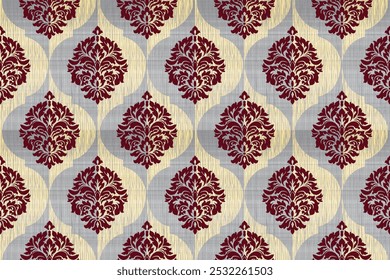 Oreintal Flora Damask bordado sin fisuras, estilo indio. impresión del ornamento del arte. Diseño para la alfombra, cover.Fondo de pantalla, envoltura, tela, ropa