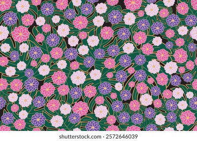 Oreintal flora Damask Seamless pattern embroidery, Indian Style. art ornament print. Design for Capet, Cover, fabric, drapery, table linens, and for clothing