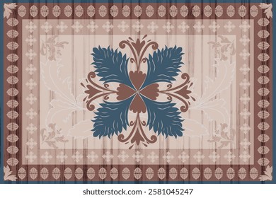 Oreintal Flora Damask Seamless pattern  embroidery, Indian style.  art ornament print.Design for carpet, cover.wallpaper, wrapping, fabric, clothing