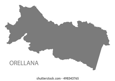 Orellana Ecuador Map grey