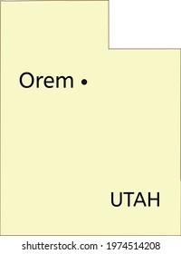 Orem City Location On Utah State Map