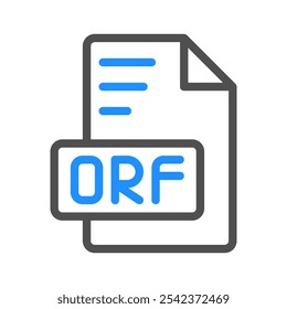 Orf colored outline icons for documents and files, can be used for websites, UI and mobile apps.