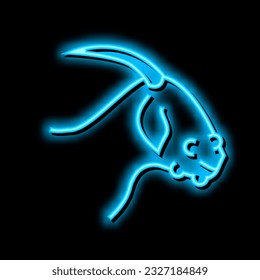 orf virus neon light sign vector. orf virus illustration