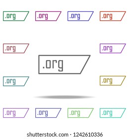 org domain icon. Elements of online and web filled in multi color style icons. Simple icon for websites, web design, mobile app, info graphics