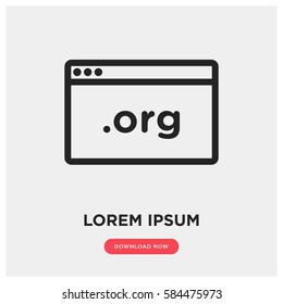 org domain vector icon