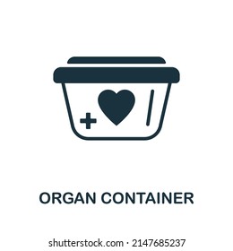Organ Container flat icon. Colored element sign from transplantation collection. Flat Organ Container icon sign for web design, infographics and more.