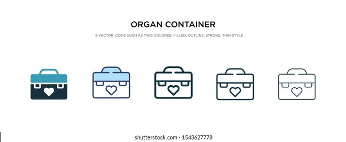 organ container icon in different style vector illustration. two colored and black organ container vector icons designed in filled, outline, line and stroke style can be used for web, mobile, ui