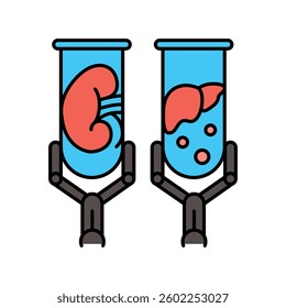 Organ culture flat color icon. Isolated element. Editable stroke.