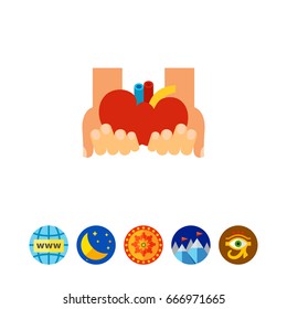 Organ donation concept icon