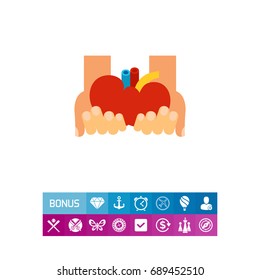 Organ donation concept icon