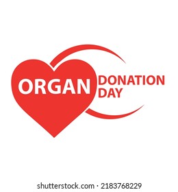 Organ Donation Day 14 August. Vector Illustration Of Heart Donor Icon. World Donor Day.