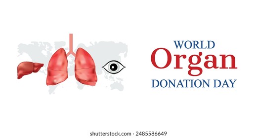 Organ Donation Day, Donate life, save a life,= World Organ Donation Day Banner