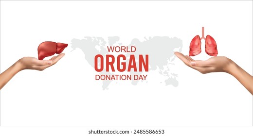 Organ Donation Day, Donate life, save a life,= World Organ Donation Day Banner