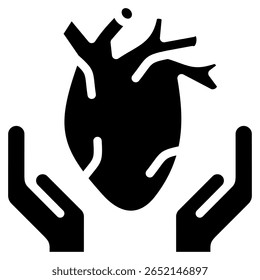 Elemento de icono de donación de órganos para diseño