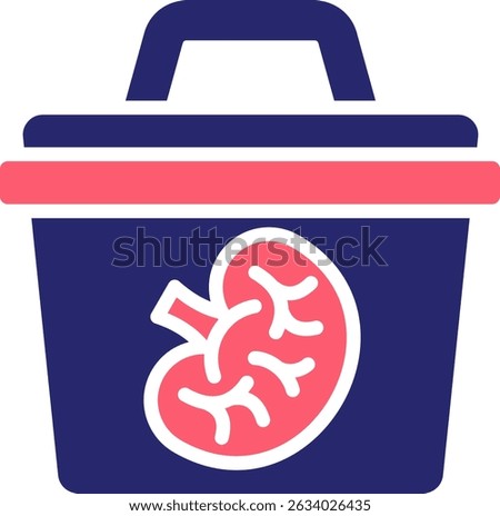 Organ Donation Icon Fill Vector Illustration
