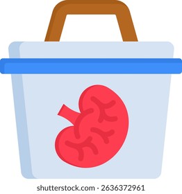 Organspende Symbol flache Vektorgrafik