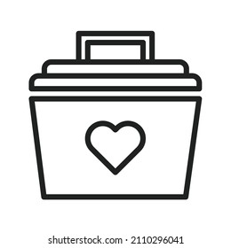 Organ Donation icon vector image. Can also be used for Physical Fitness. Suitable for mobile apps, web apps and print media.