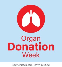 Semana de donación de órganos Diseño de Vectores y obras de arte. 2 de septiembre. Día nacional de donación de órganos.