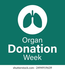 Organ donation week vector design and artwork. 2nd September. National organ donation day.