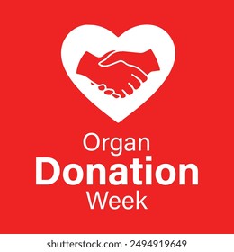 Organ donation week vector design and artwork. 2nd September. National organ donation day.