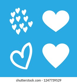 organ icon set about heart and hearts vector set