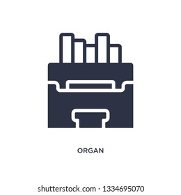 organ icon. Simple element illustration from music concept. organ editable symbol design on white background. Can be use for web and mobile.