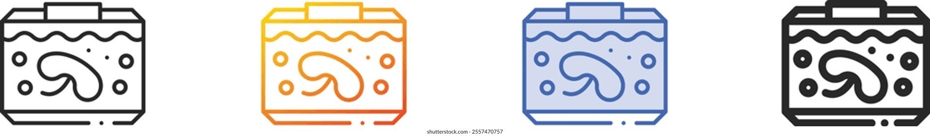 organ icon.Thin Linear, Gradient, Blue Stroke and bold Style Design Isolated On White Background
