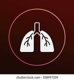 organ lung icon