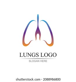 organ lungs logo illustration design template vector
