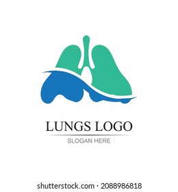 organ lungs logo illustration design template vector