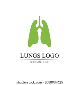 organ lungs logo illustration design template vector
