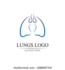 organ lungs logo illustration design template vector