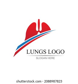 organ lungs logo illustration design template vector