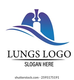 organ lungs logo illustration design template vector.