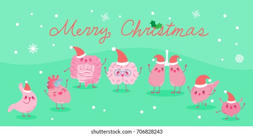 organ with Merry Christmas on the blue background