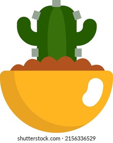 Cactus de tubo de órganos, ilustración, vector sobre un fondo blanco.