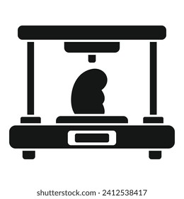 Organ science surgery icon simple vector. Computer future. Inkjet monitor